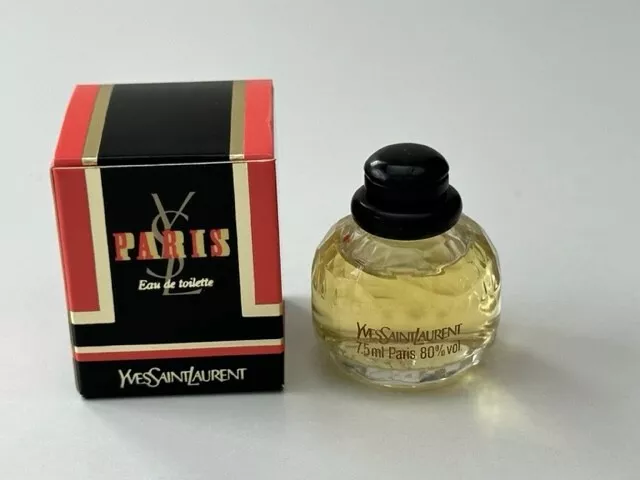 MINIATURE PARIS YVES SAINT LAURENT EAU DE TOILETTE   7.5 ML Bouchon  noir