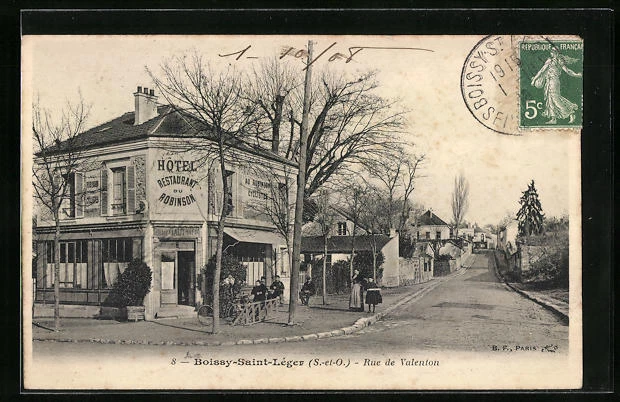 CPA Boissy-Saint-Léger, Rue de Valenton 1908
