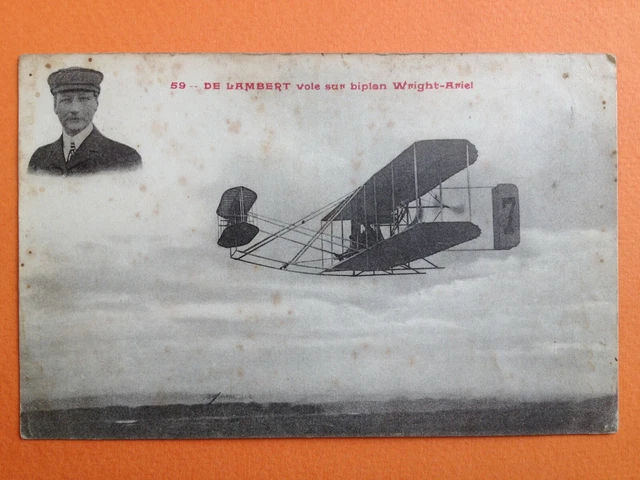 CPA Aviation – Biplan Farman Piloté Par Cheuret – Paris 1900