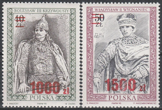 Poland 1991 - Polish Rulers (V) - Fi 3167-3168 MNH**