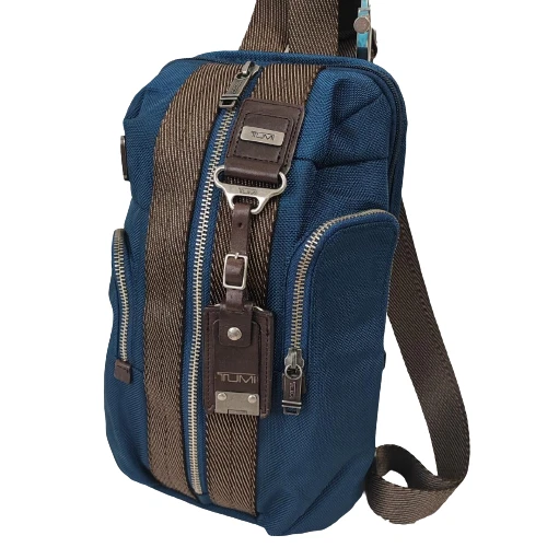 TUMI Alpha Bravo Monterey Sling Bag 22318BTH Navy Blue Ballistic Nylon Used