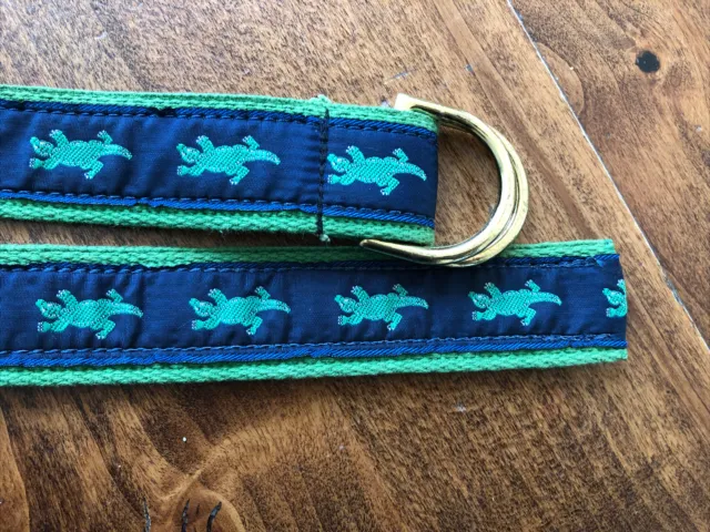 Belt Accesories Unlimited Of Maine Youth Size Med Blue With Green Alligators