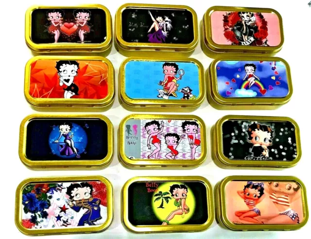 BETTY BOOP TOBACCO TIN 1oz NEW Choice of Designs Rubber Seal Tins