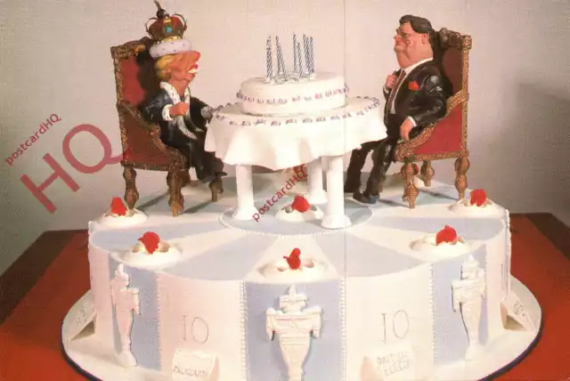 Picture Postcard- Margaret Thatcher, 10th Anniversary Spitting Image Cake