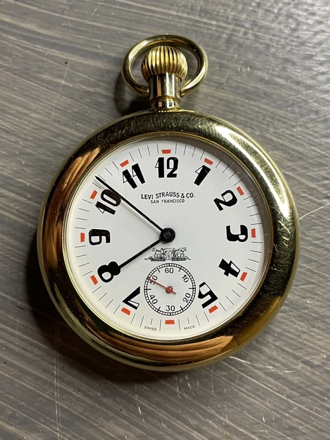 LEVI STRAUSS CO. San Francisco Men s Pocket Watch Swiss Made EUR 195 00 PicClick FR