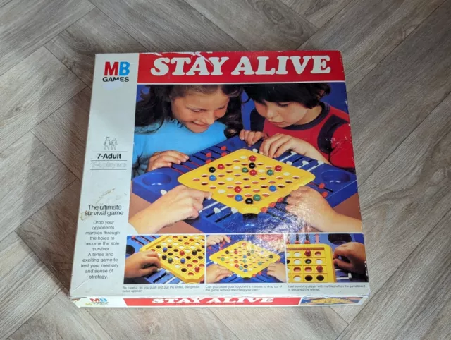 VINTAGE Stay Alive Board Game - The Ultimate Survival Game - MB Games - 1975