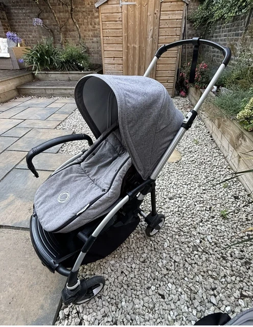 BUGABOO BEE 3 buggy grey hood with foot muff and rain cover 60.00 PicClick UK