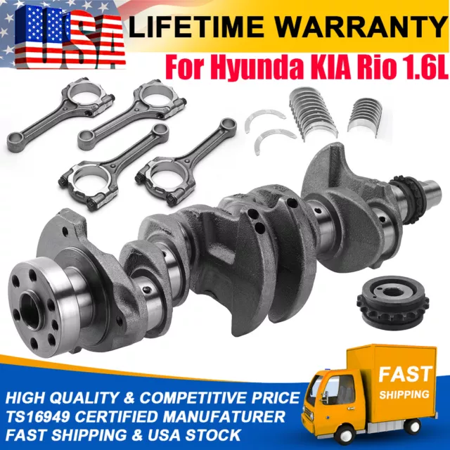 Crankshaft Conrod Main & Rod Bearing for 12-19 Hyundai Accent Kia Rio Soul 1.6L