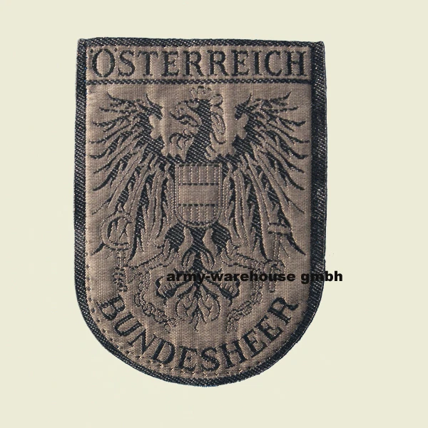 österr. Bundesheer Aufnäher, BH Abzeichen, ÖBH, oliv, gebraucht, Austrian Army