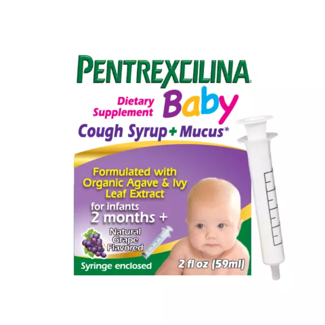 PENTREXCILINA BABY COUGH Syrup + Mucus 2 fl oz Jarabe Para la Tos + Flemas  $10.32 - PicClick