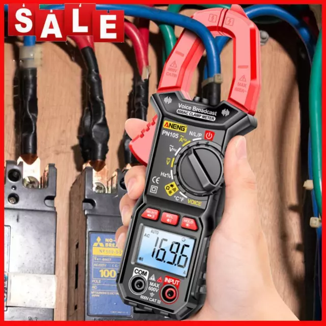 Portable Clamp Meter Maximum Count 6000 Current Clamp Meter for Lab/Factory/Home