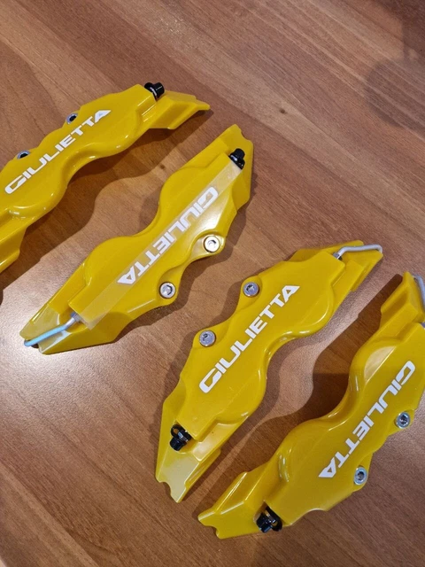 ALFA ROMEO GIULIETTA SET 4x COVER COPRI PINZE FRENI ROSSO NERO GIALLO BLU YELLOW