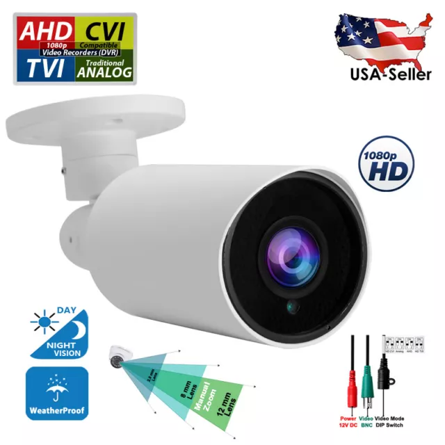 1080P Outdoor Indoor Adjustable Lens Night Vision CCTV Security Bullet Camera