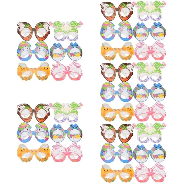 60 Pcs Party Glasses Girls Easter Costumes Rabbit Sunglasses Child