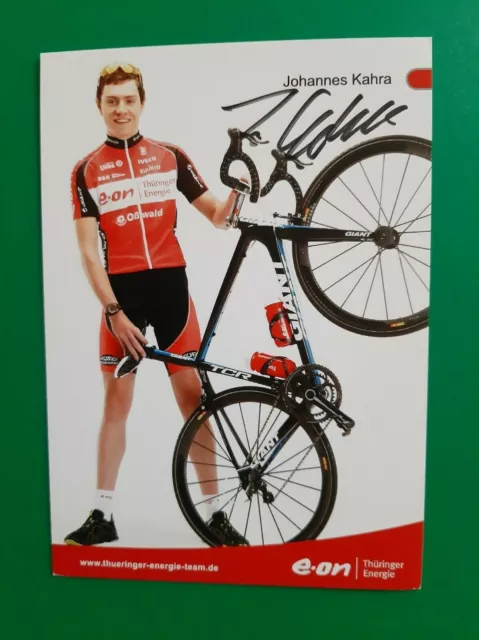 CYCLISME carte cycliste JOHANNES KAHRA équipe EON THURINGER ENERGIE 2011 signée