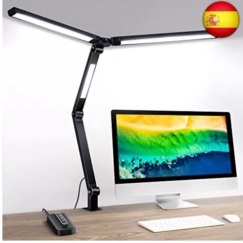 Lámpara de Escritorio LED con Clip - 20W Lámpara Flexo LED de Fuente de Luz T