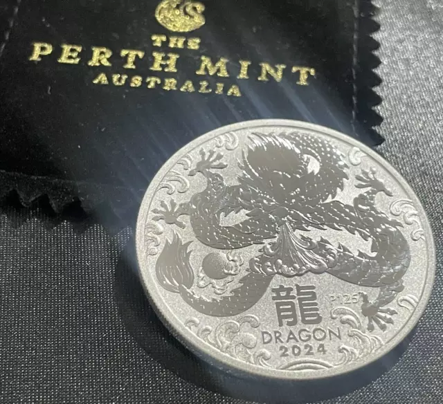 Australian Lunar Series III 2024 Year of the Dragon 1oz Silver COLLECTABLE