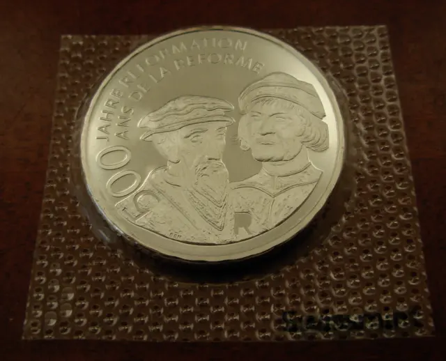 Switzerland 2017 Silver 20 Francs 500 Years Reformation Original Mint Sealed BU