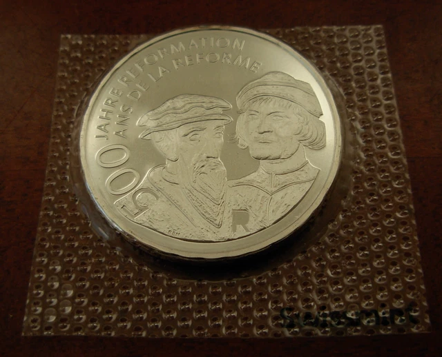 Switzerland 2017 Silver 20 Francs 500 Years Reformation Original Mint Sealed BU