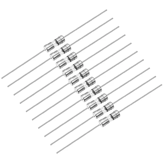 Coup Fusible Temps Retard Axial Fil Verre Fusibles 3.6mm x 10mm 250V T4A 10Pcs