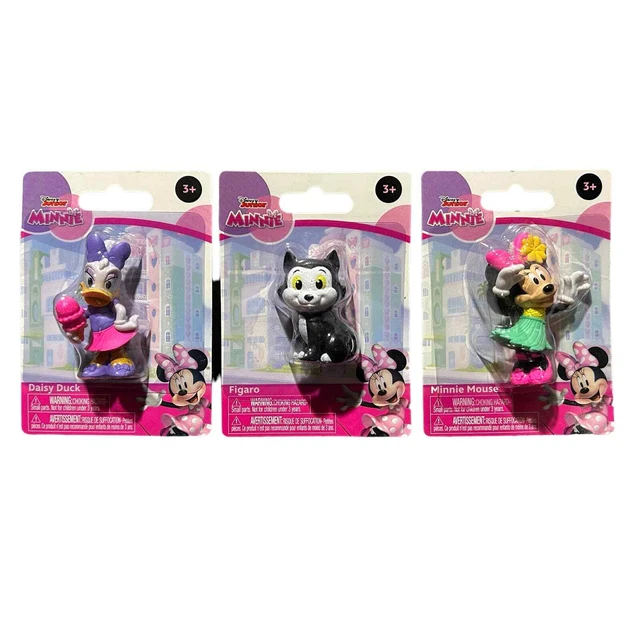 Disney Junior Minnie Mouse Figures Set of 3 Cupcake Cake Toppers Figaro Daisy 3+