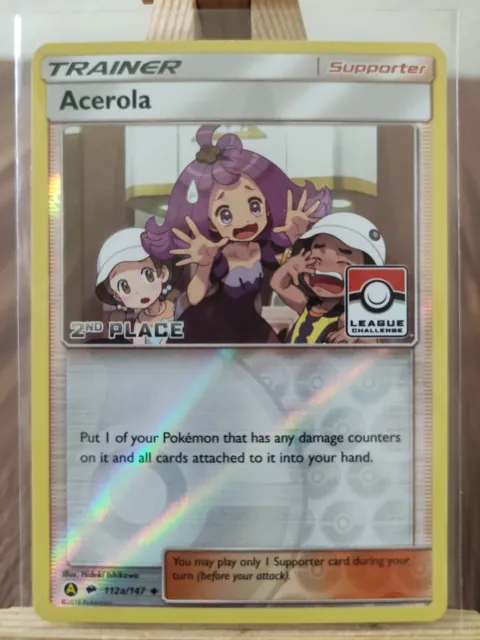 Acerola 112A/147 Burning Shadows 2nd Place Alternate Art Ultra Rare Pokemon Card