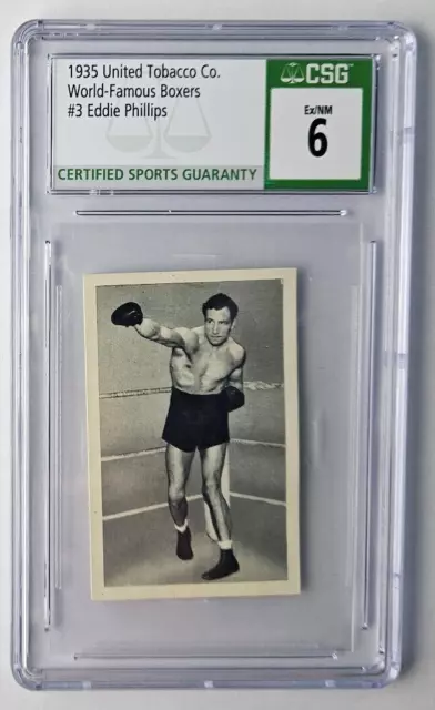 1935 UTC United Tobacco Co World Famous Boxers #3 EDDIE PHILLIPS CSG 6 EX-NM