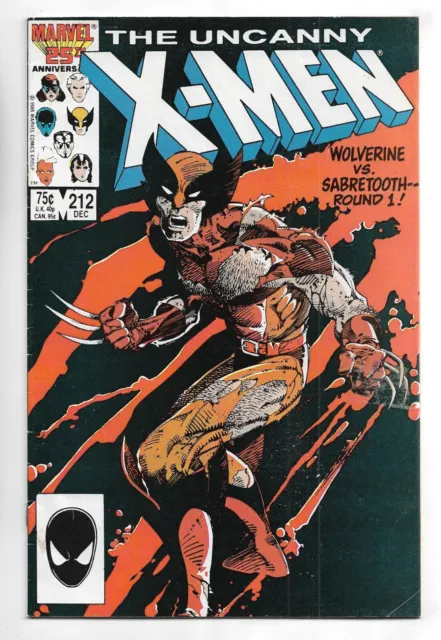 The Uncanny X-Men #212 Marvel Comics 1986 Wolverine vs. Sabretooth