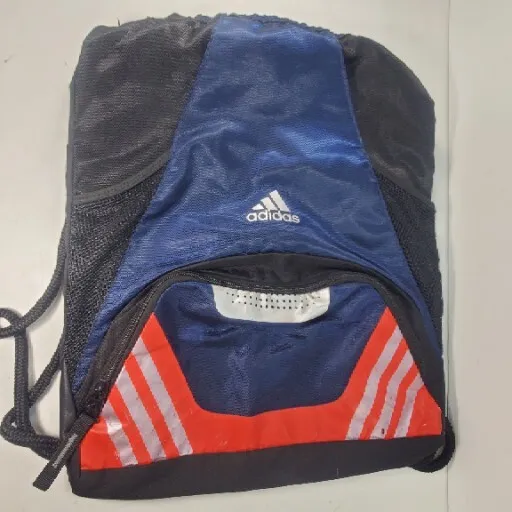 Adidas Drawstring Backpack Sport Gym Sack Bag School Clothes Shoes Sackpack