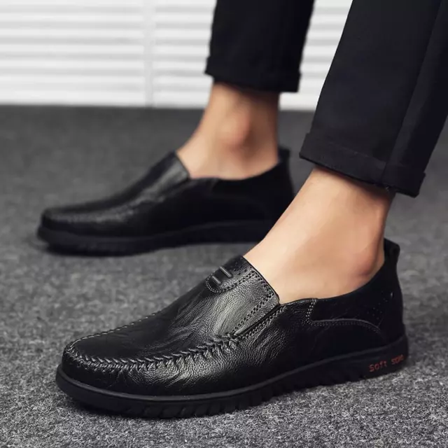 Zapatos De Cuero Falso Para Hombres Mocasinas De Vestir Elegante Negocios Lujo