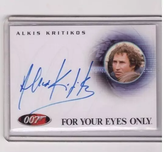 Alkis Kritikos Santos 2008 Rittenhouse James Bond 007 In Motion Autograph #A88