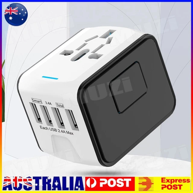 Universal Travel Adapter Fast Charging AC Power Plug Adapter Socket Converter AU
