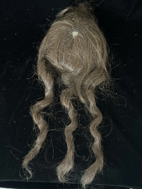Perruque Pour Poupée Ancienne Avec Calotte En Carton - Coiffure Vintage, Occasion