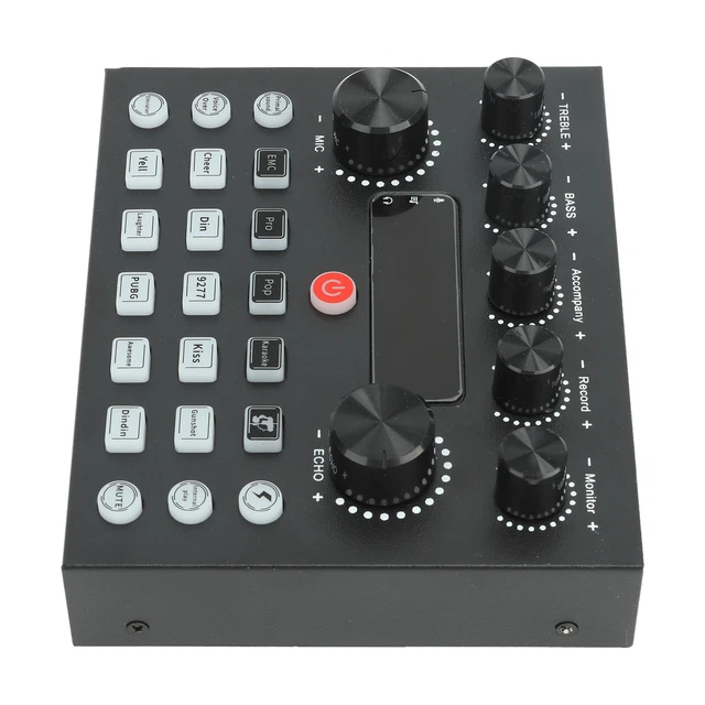 Carte Son F998 Pour Streaming Live - Effets DJ, Changeur De Voix, 16 Sons D'ambiance, Suppression Bruit - Compatible PC, Téléphone, Karaoké - 9