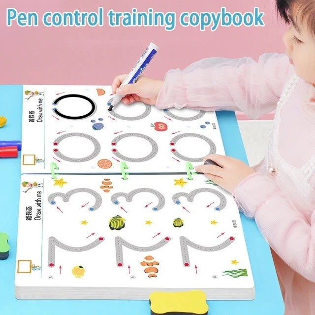 Reusable Magical Tracing Workbook Calligraphy Copybooks Kids Erasable Practice