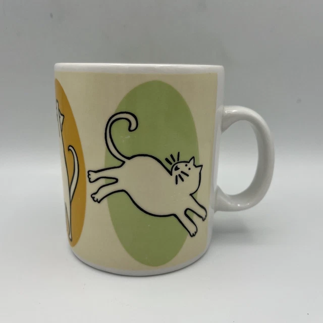 Tag Cat Coffee Mug Ceramic 13 oz Kitty Kitten Tea Cup, 3.5" H