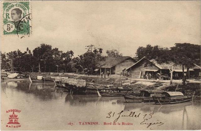 CPA AK TAYNINH Bord de la Riviere INDOCHINA VIETNAM (155987)