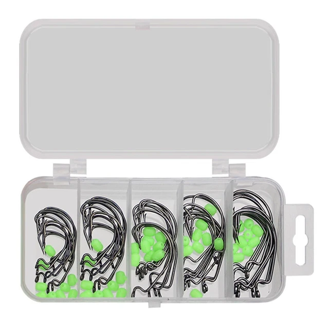 Crochets De Pêche Avec Tête Plombée - Pack De 50, Poids 1/8 à 1/2 Oz, Pour Truite, Basse, Eau Douce Et Mer