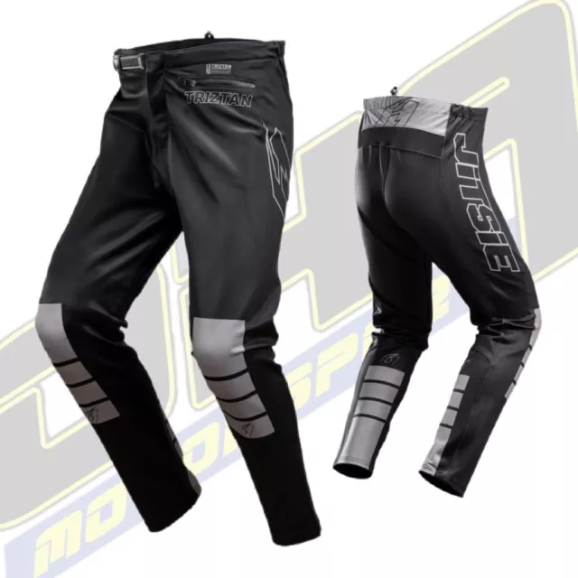 NEW JITSIE TRIZTAN Trials Pants Trousers Bottoms - Black / Grey - TRS Beta Bike