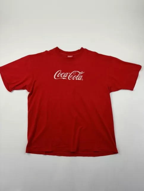 1998 Official Coca Cola Promo Shirt Embroidered Men Red XL MADE IN USA