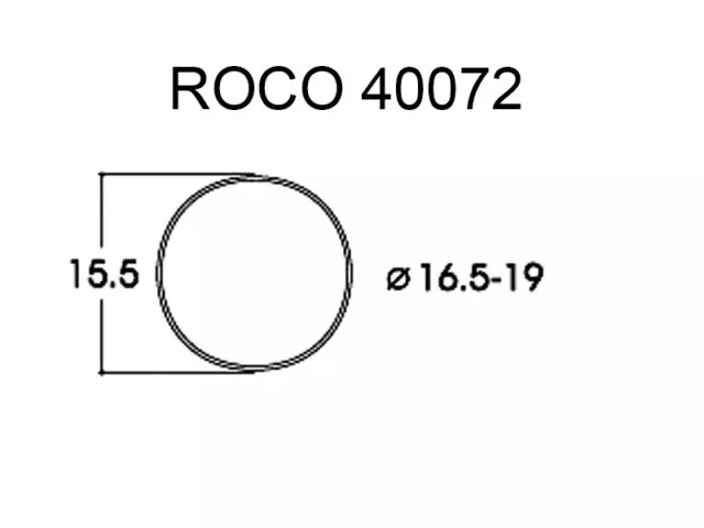 10x bandages de roue Ø16.5 à 19 mm - HO - ROCO 40072