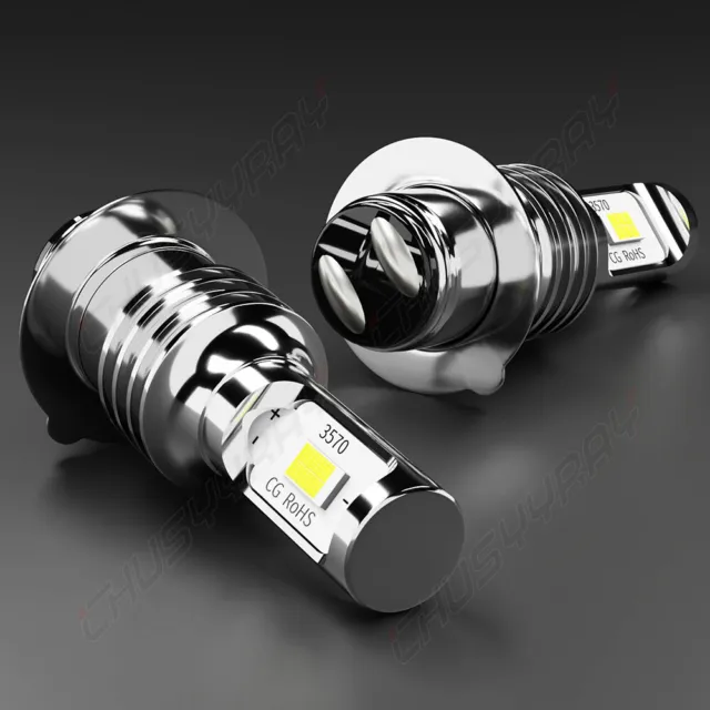 2Pcs H6M P15D LED Dual Beam Headlight Bulb 6V / 12V DC for Motorcycle Motorbike