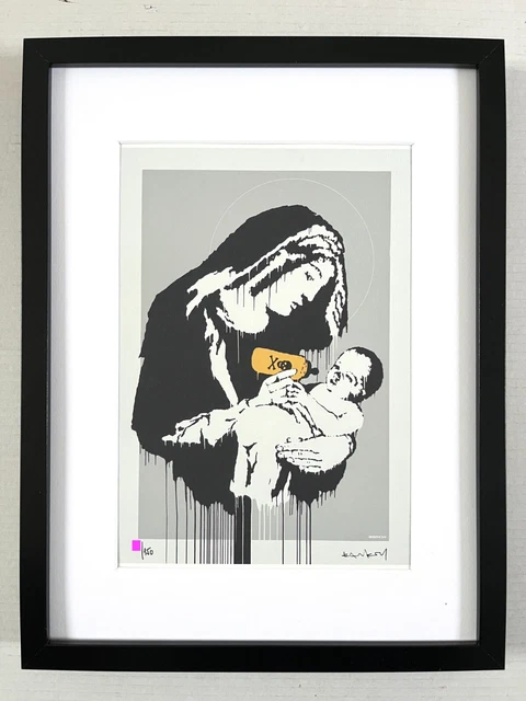 Banksy Original M Arts Edition Lithographie Signée Numérotée /150 + CADRE INCLUS