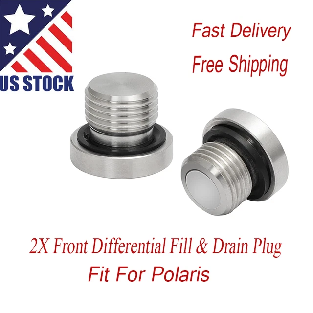FRONT DIFFERENTIAL FILL and Drain Plug Kit For Polaris RZR /Ranger