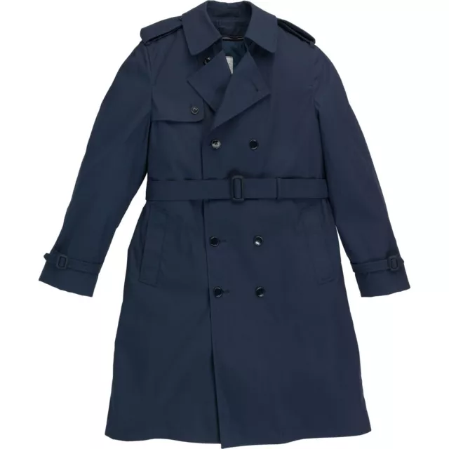 US NAVY AIR Force Military Blue 3376 Trench All Weather Coat *FREE ...