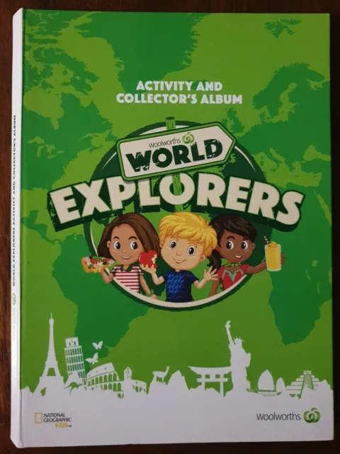 Woolworths World Explorers Album with all 56 Cards No Stickers