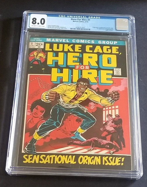 Hero For Hire #1 • Cgc 8.0 Oww Pgs • 1St Luke Cage