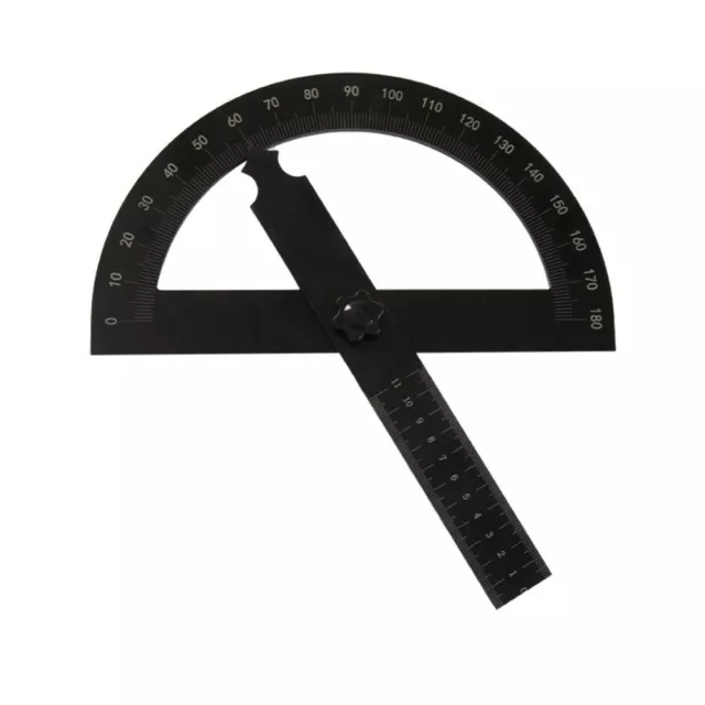 Noir Règle d'angle 110mm Trouveur principal rond Goniomètre  Travail du bois