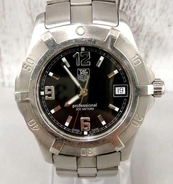 TAG Heuer Exclusive WN1110 Date St.Steel Sapphire 20Bar Blk Quartz Mens Watch