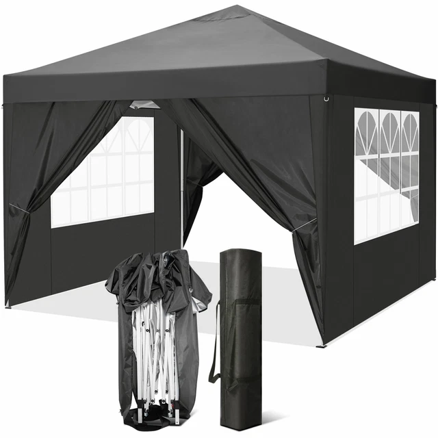 Pavillon 3x3m Gartenpavillon Popup Wasserdicht Partyzelt Gartenzelt Faltpavillon
